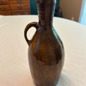 Thorne Edwards Signed 1955 Brown Glazed Stoneware MCM Jug Excellent Condition